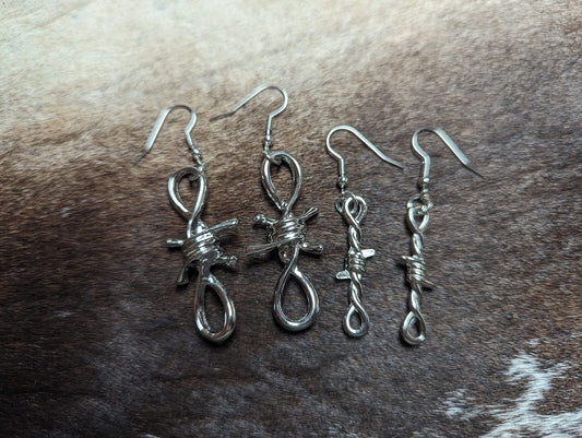 Barb Wire Dangle Earrings